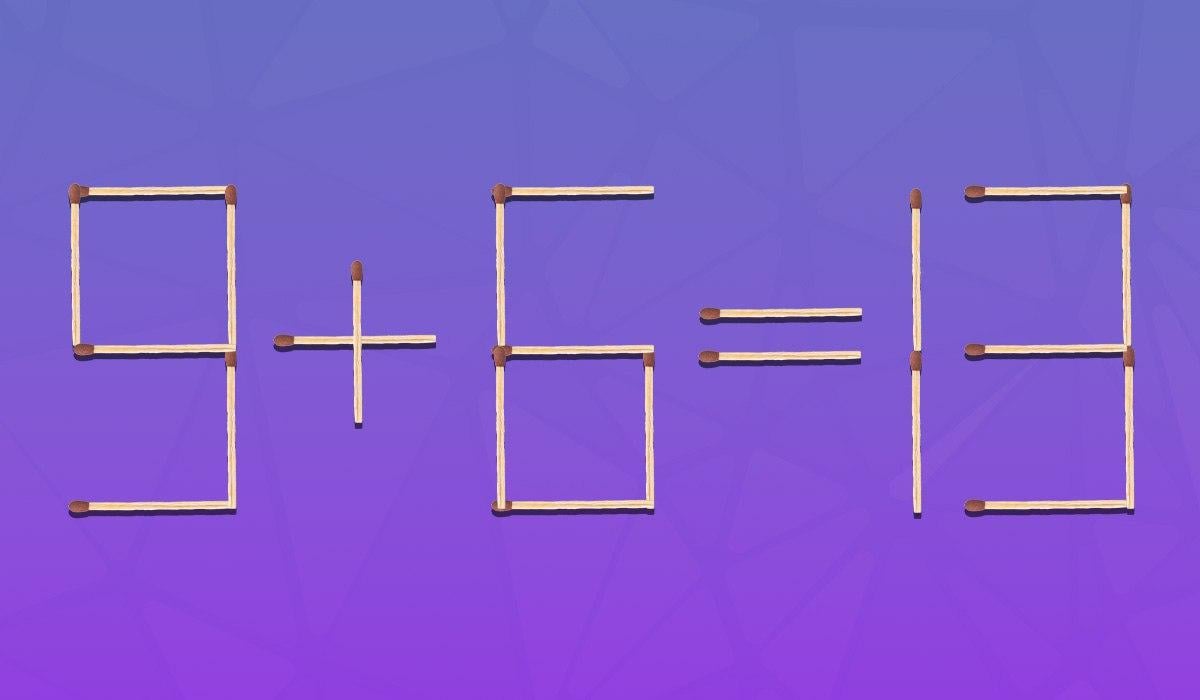 Dahiler için bir bulmaca: eşitliğin doğru olması için 2 kibriti sürüklemeniz gerekir