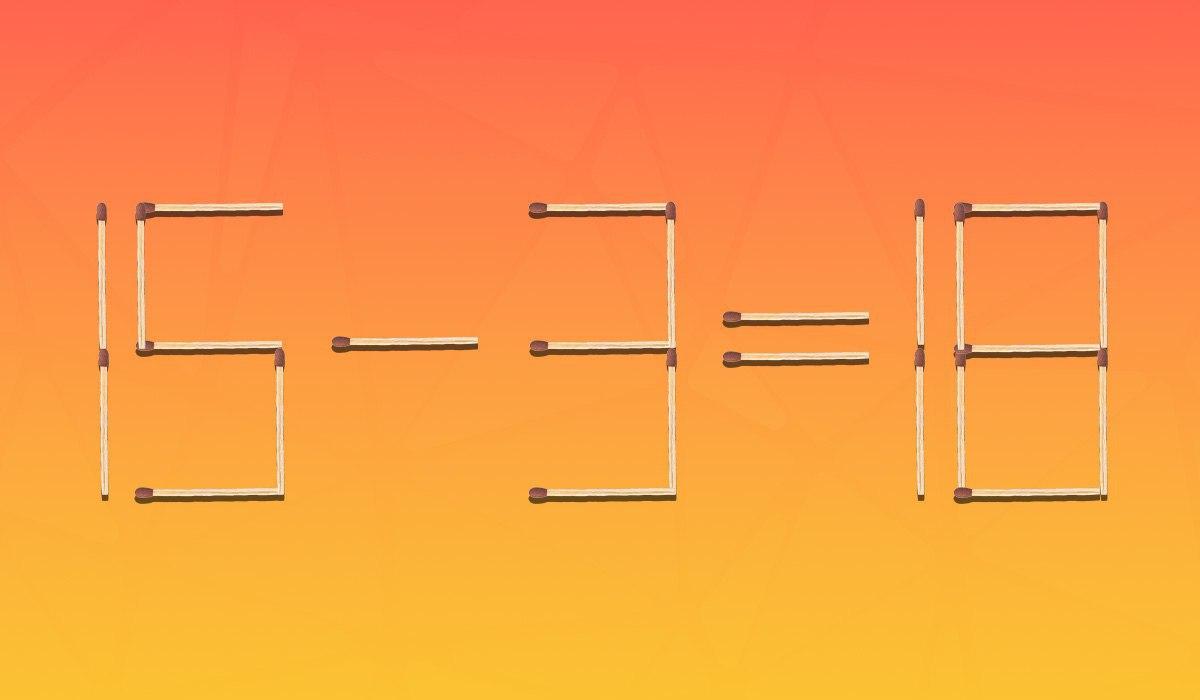 Eşitliği doğru hale getirmek için sadece 1 kibriti hareket ettirmeniz yeterli: dahiler için bir görev