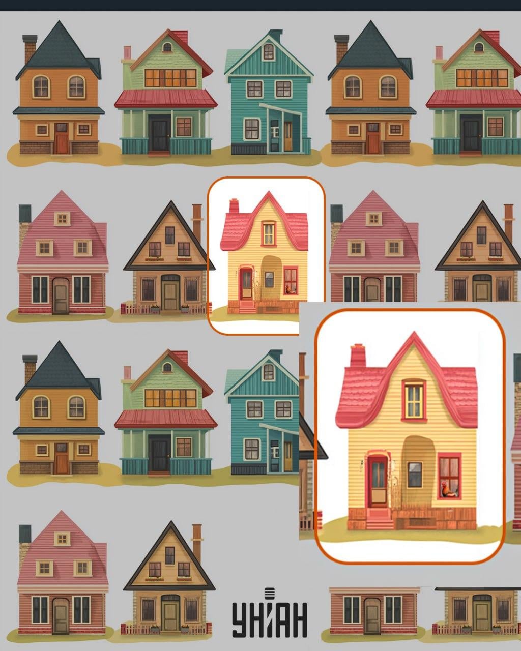 Evlerden birinin penceresinde horoz vardı / Moje kolajı