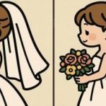 IQ testi: 45 saniyede çiçekli gelin resmindeki 3 farkı bulun
